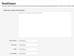 Screenshot of Text Cleaner